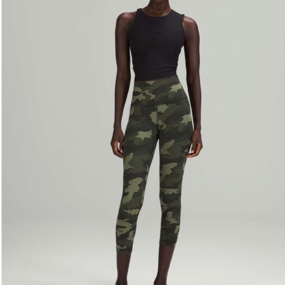 EUC, Lululemon HR Align Leggings, Heritage 365 Camo Green, 25”, MSRP $118 - Picture 3 of 7